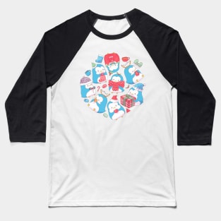 Christmas Penguin Baseball T-Shirt